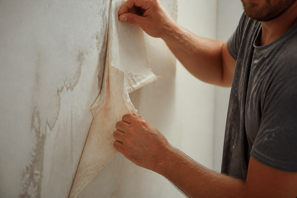 Bande papier mouille se dechire pendant installation murale
