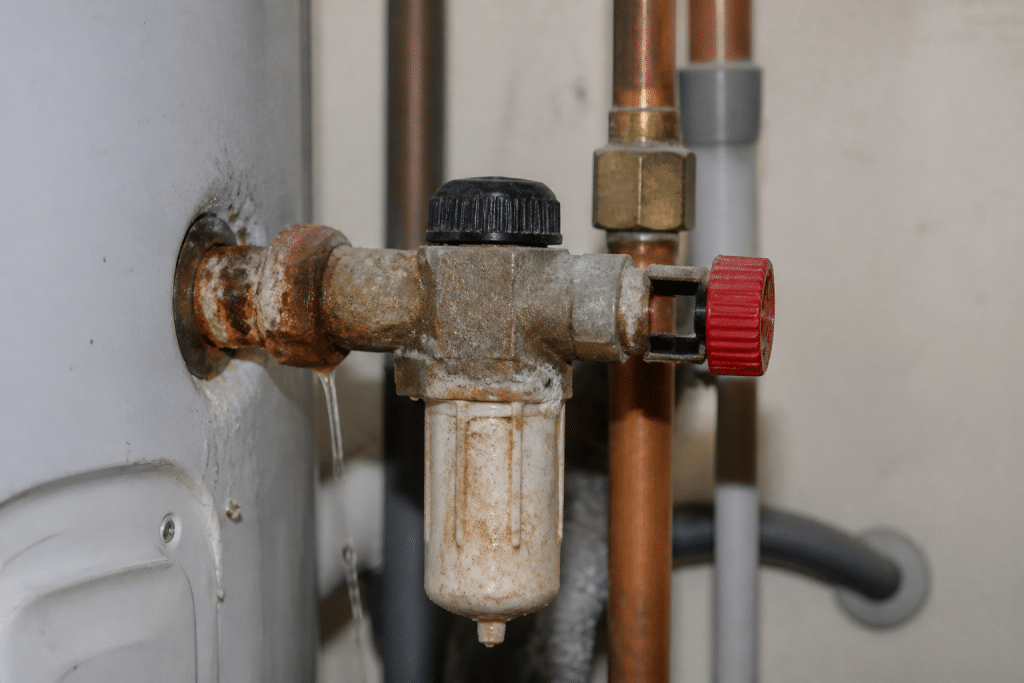 Groupe securite rouille avec fuite persistante a remplacer