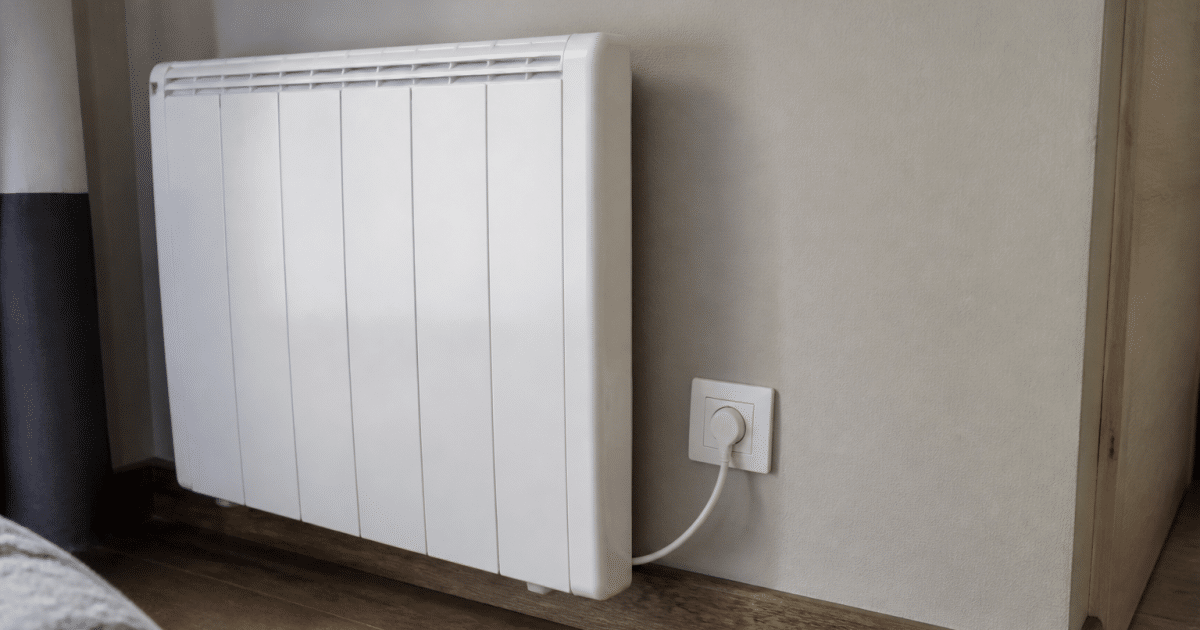 Radiateur electrique 1000 watts branche sur prise murale standard