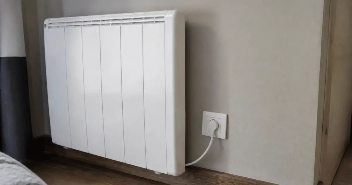 Radiateur electrique 1000 watts branche sur prise murale standard