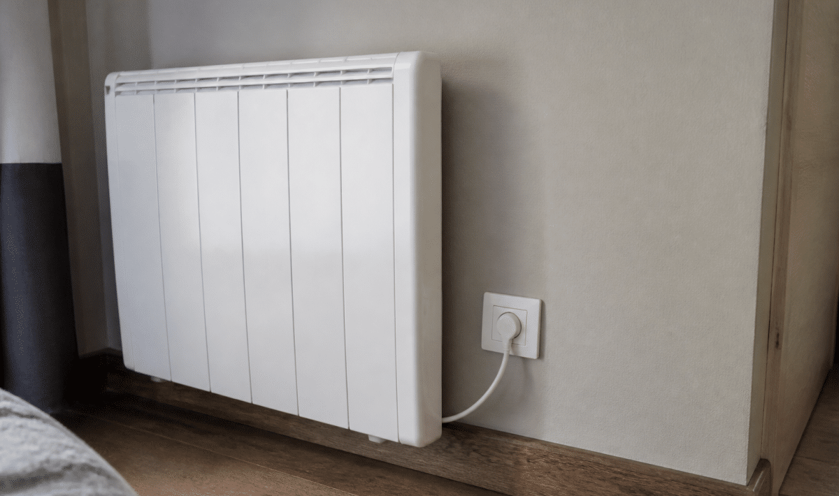 Radiateur electrique 1000 watts branche sur prise murale standard