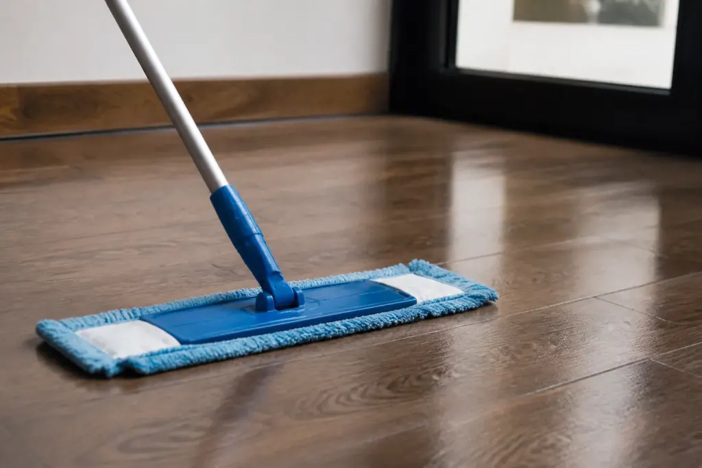 Chiffon microfibre humide balai nettoyant un sol